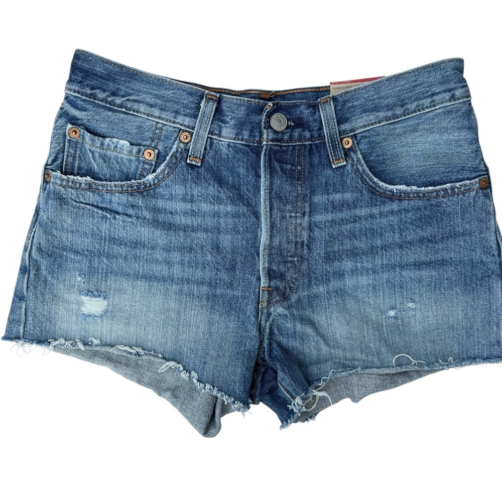 Levi’s 501 NWT Denim Jean Short High Rise 27 - Picture 2 of 13